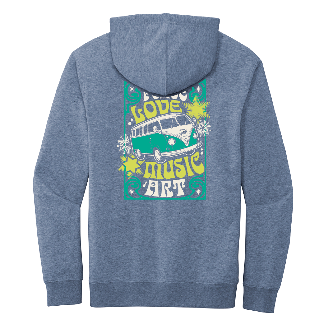 Peace Love Music Art Hooded Sweatshirt