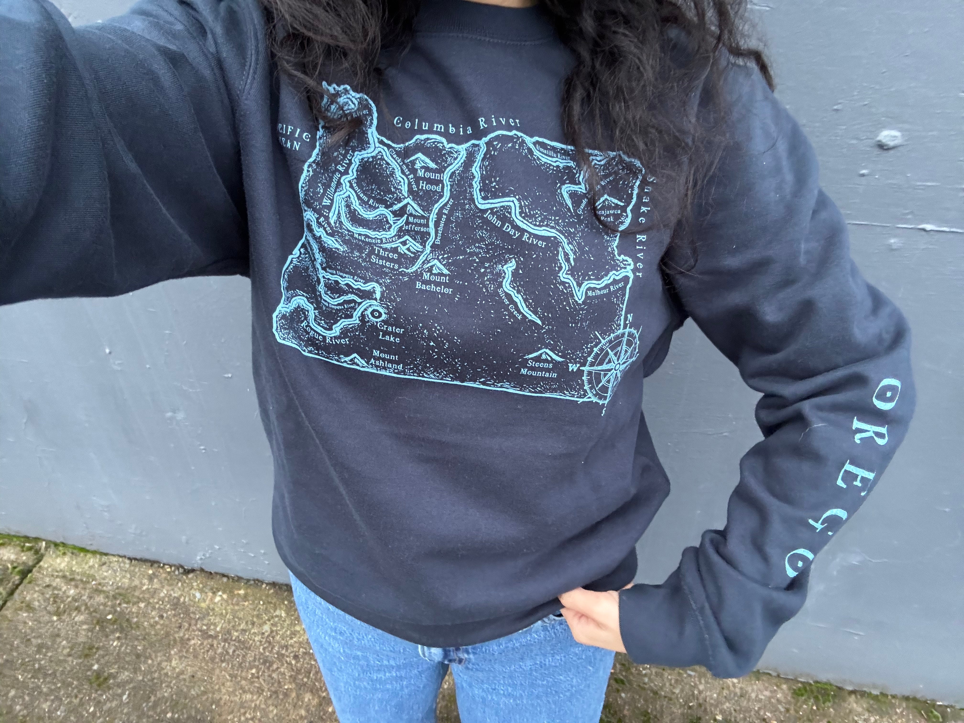 Oregon Map Sweatshirt