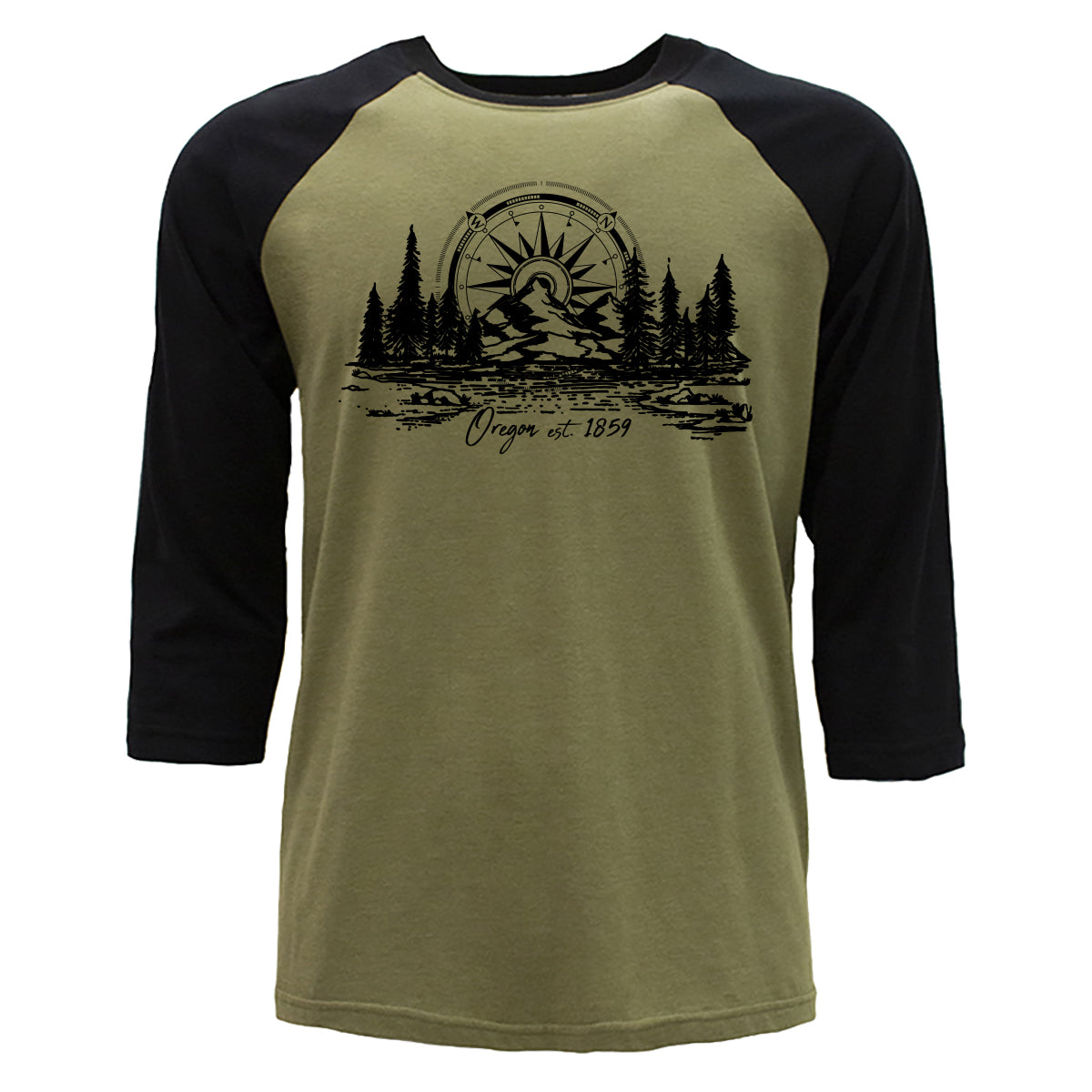 Oregon Compass 3/4 Sleeve Shirt